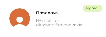 Billede af ny mail fra ditnavn@firmanavn.dk