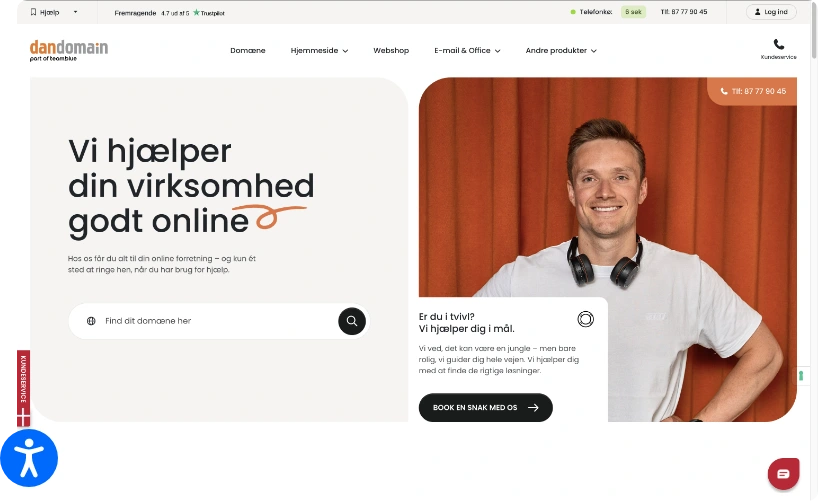 Eksempel på normal visning af WayWidget